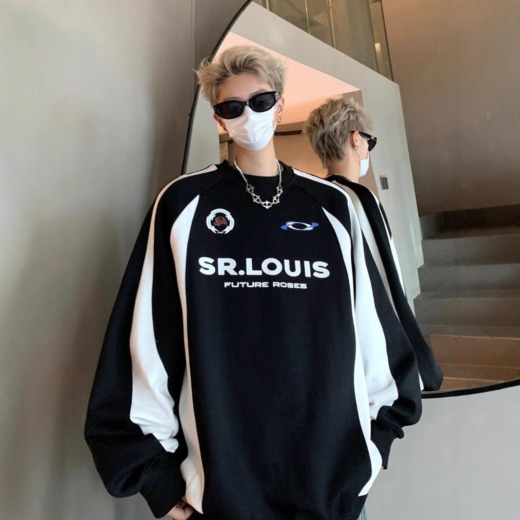 Мужской свитер, новый ретро, свободный, повседневный, без капюшона, пальто на осень и зиму XXL чёрный