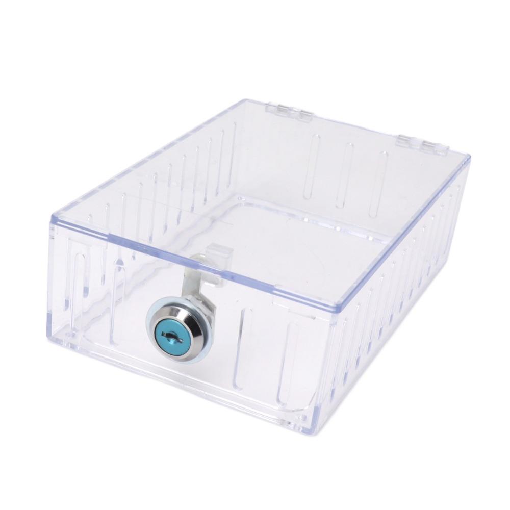 11pcs Large Size Thermostat Lock Box Clear Cover Universal Fit Thermostat Guard With Key Thermostat Protective Cover Home Use