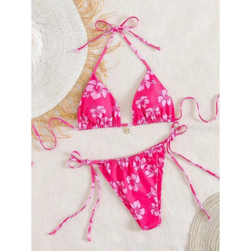 Sexy Micro Bikini Women Swimsuit 2026 Trend Two-piece Thong Bikini Set Lace Up Beach Wear Female Swimwear for Woman Bathing Suit