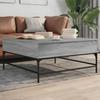 VidaXL Coffee Table, Side Table with Adjustable Feet, End Table with Compartments, Modern, Sonoma Grey Wood 3217067
