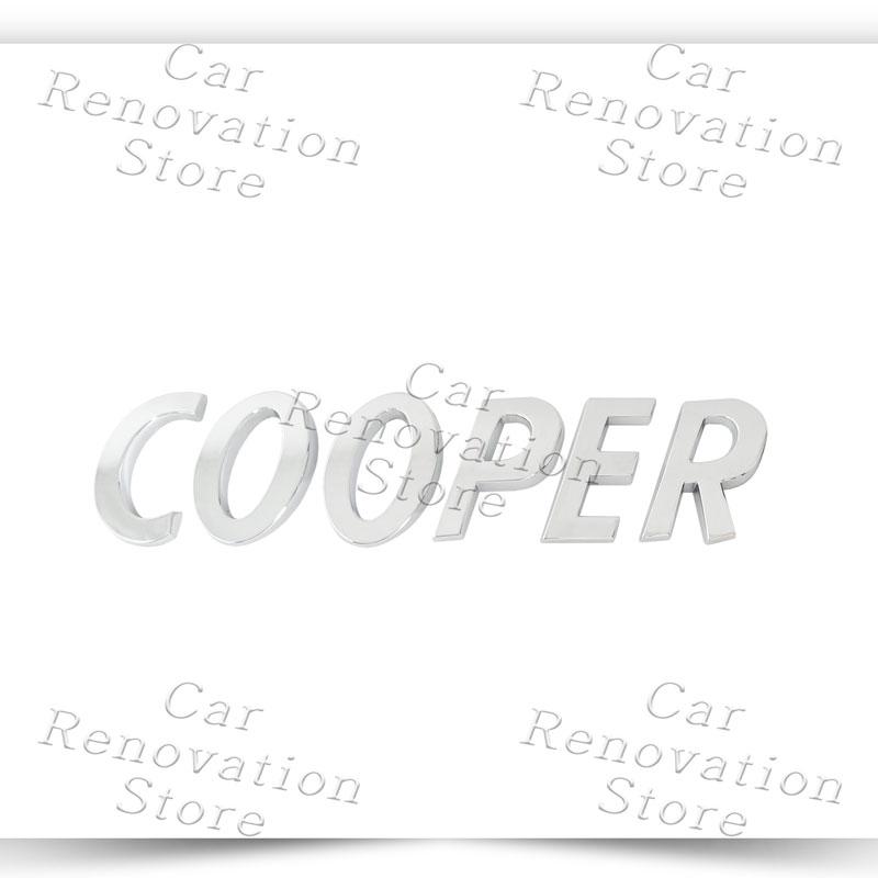 3D Car Decor S Logo Front Hood Grille Emblem Sticker For Mini Cooper S R53 R52 R56 F57 F55 F56 JCW Fender Rear Trunk Body Badge