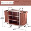 Hotel Linen & Room Service Cart – Stainless Steel Double-Sided Trolley for Cleaning & Sanitation.