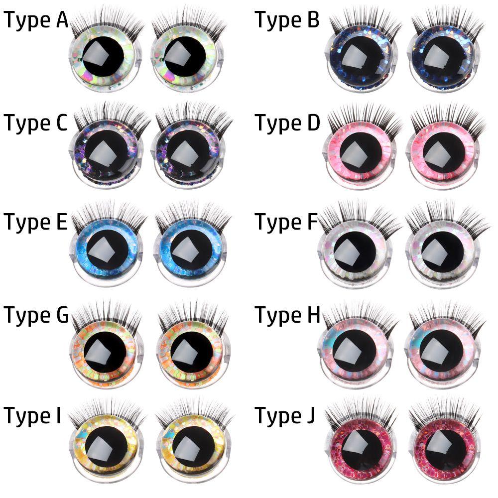 Change Makeup Doll Bear Crafts Stuffed Toys Eye Accessories Doll Eyelash 3D Eyes +Eyelash