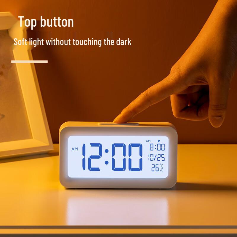 Deli Digital Alarm Clock with Thermometer