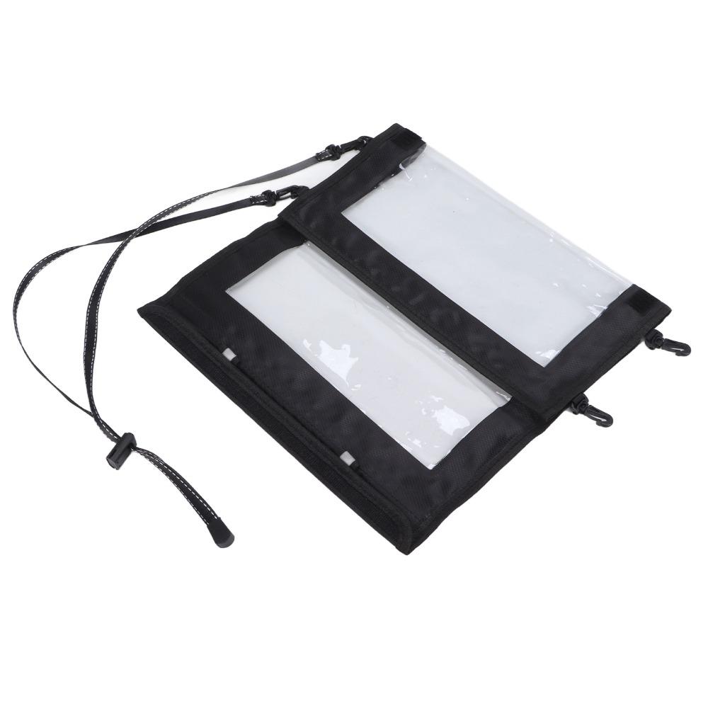 Double Zipper Map Case Clear Window Waterproof Pouch Transparent Holder Outdoor Navigation