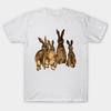 Asiatische Größe Herren Schwarz Print T-Shirt Watership Down No-Cut Print Baumwolle T-Shirt