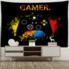 Black Cartoon Game Console Tapestry Wall Hanging Kawaii Hippie Tapiz Art Minimalist Children's Room Decor Background Cloth
