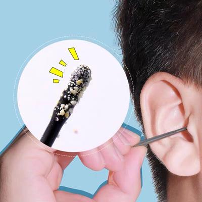 20Pcs Disposable Adhesive Ear Pick Portable Sticky Ear Swabs Pick Spiral Tips Wax Removal Remover Tool Kit Cleaner Stick Tool