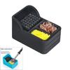 Solder Waste Management Box 3In1 Soldering Tip Cleaner Tin Dross Collection Box Copper Wire Steel Brush Silicone Holder
