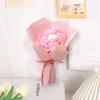 Puffs Crochet Flowers Pearl Mesh Packaging Artificial Flower Bouquets Hand Woven Flower