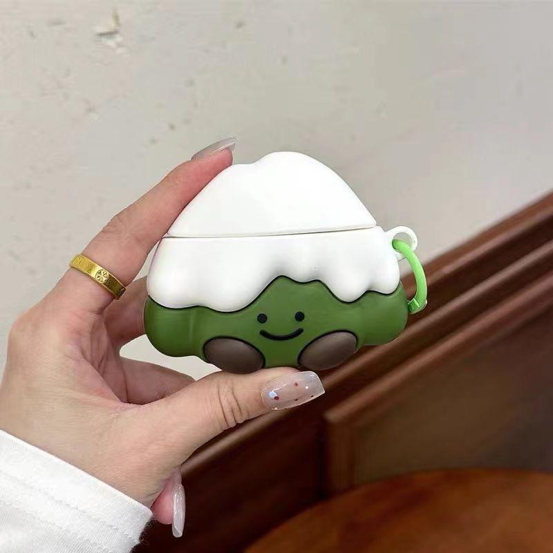 

for Oppo Enco Air4pro Earphone Case Oppoencofree2 Protective Case AIR2 Niche Silicone Shatter-resistant R3 Soft Case Cartoon Funny Men and Women OPPO Enco Air4pro Matcha Snow Mountain