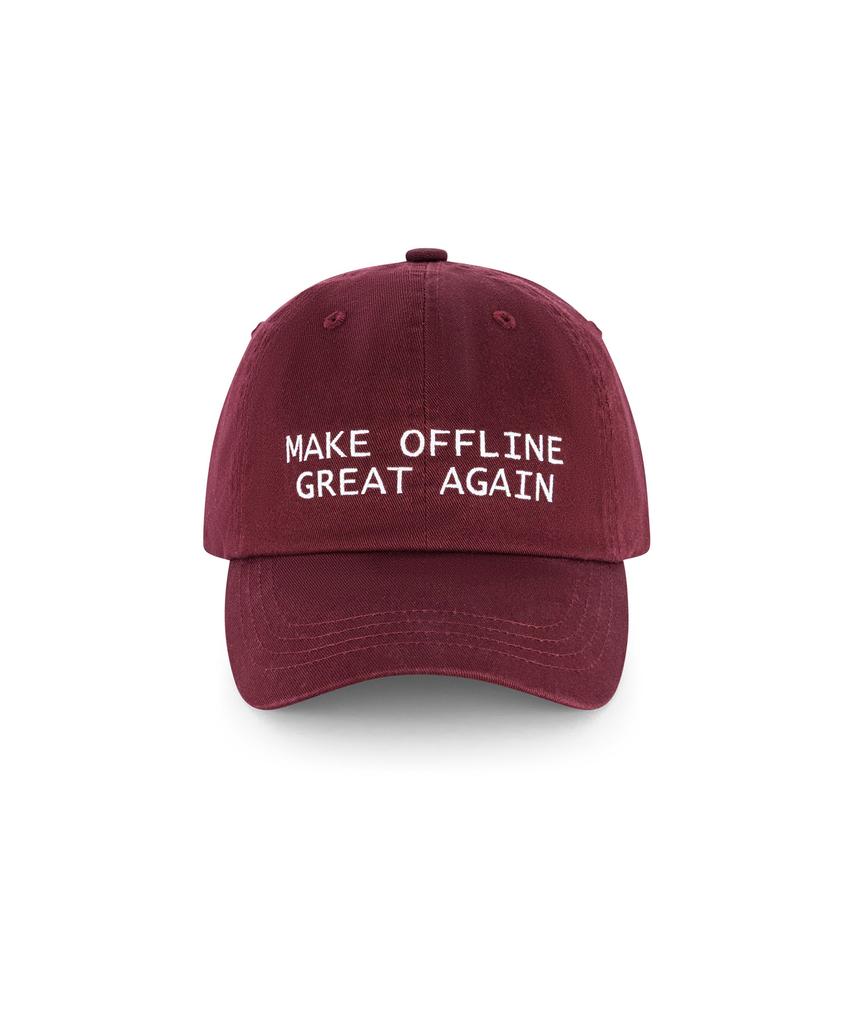VESTIRYA Witty Lettering Ball Cap Burgundy