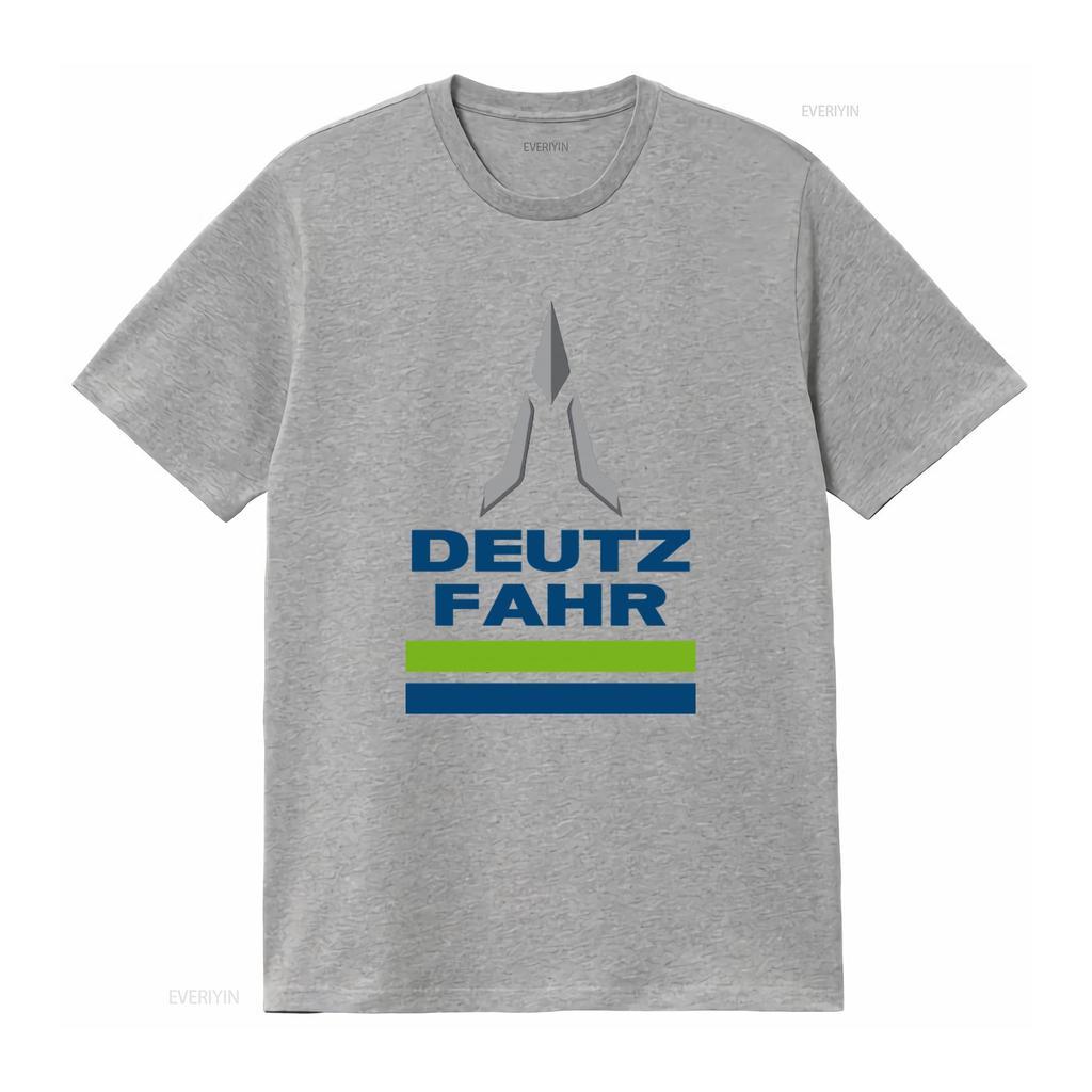 Deutz Fahr Logo Print T-Shirt für Herren Stilvoll und Bequem vintage Gewaschen Grafik Leicht Unisex Vielseitig homme Lässig