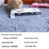 Pet Cat & Dog Transparent Double Bowl - Angled Food & Water Feeder with Neck Protection