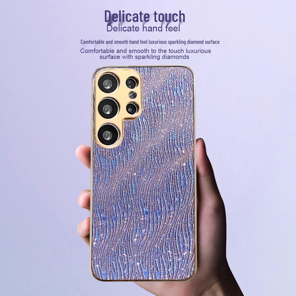 Samsung S25 Edge Water Ripple A26 Case & S24 Ultra Glitter A56 Protective Cover