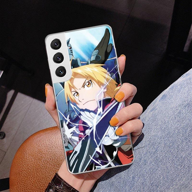 Fullmetal Alchemist Anime Phone Case For Samsung Galaxy S24 S25 Edge S26 Ultra S23 S22 S21 Plus S20 FE + Personalized Print Cove