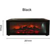 3D Flame Fireplace Humidifier Quiet Aroma Diffuser with Controller 150ml Essential Oil Diffuser Colorful Light Modes for Home Office(Black)
