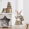 Cute Bunny Reading Wall Stickers Cartoon Watercolor Style, Educational Wall Art for Kids Room, Study Room and Living Room Decor