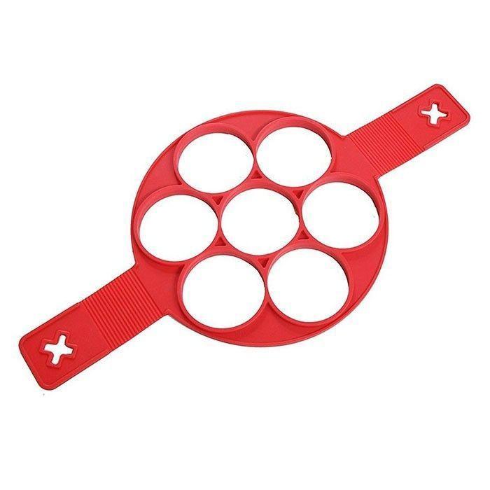 Spatule - maryse - rateau a crepe Shop-story - 324 - Moule en Silicone 7 Blinis, Pancakes Omelettes et autres