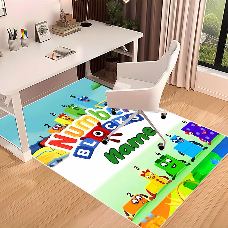 Tappeto Personalizzato con Stampa Numberblocks - Morbido, Lavabile, Antiscivolo, per Interni, Soggiorno, Casa e Ufficio, Tappeto Decorativo