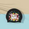 Long Hair Swimming Caps Large Size Cartoon Cat Swim Caps Professional Silicone Swim Caps  Adult