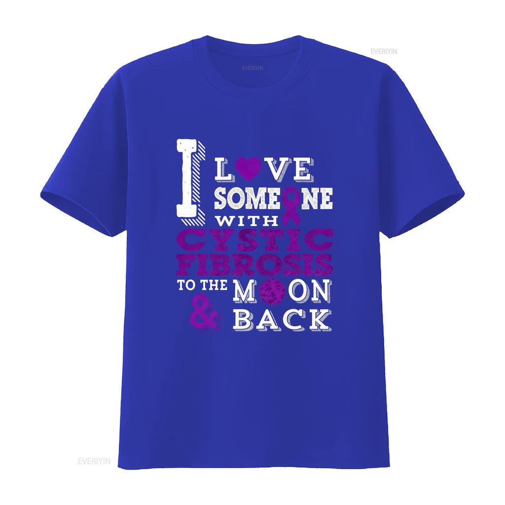 Cystic Fibrosis Awareness I Love Someone With To The T Shirt Vintage Washed Soft Homme Casual Designer Clothes Fashion