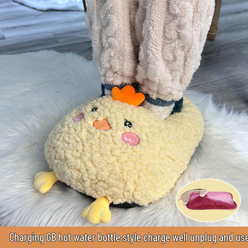 Vinteruppvärmd fotvärmardyna för flickor - Uppladdningsbar varmvattenflaska täcke