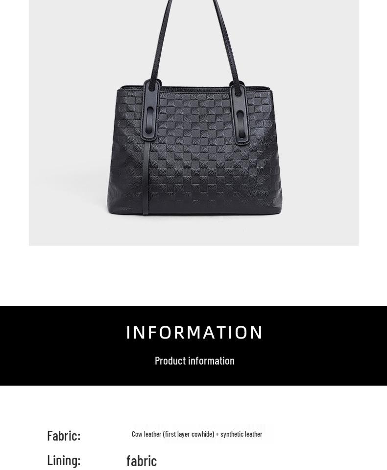 2026 Women's Genuine Leather Tote Bag - Trendy, Large Capacity, Handheld & Shoulder, Fashionable Commute Accessory