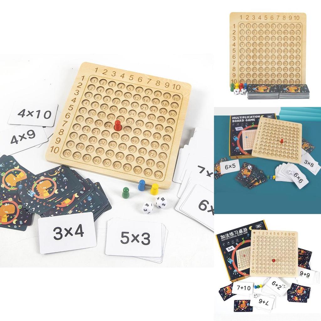 Wooden Multiplication Table Educational Toy For Kids Learning Math Skills And Mental Arithmetic