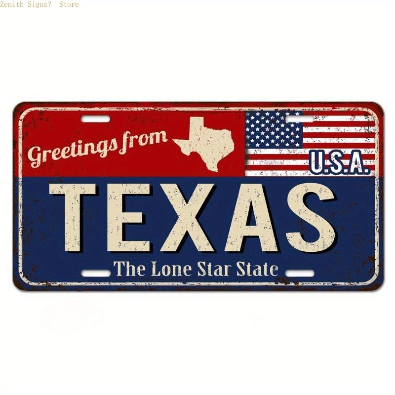 D flat pc aluminum vintage license plate retro metal sign man cave