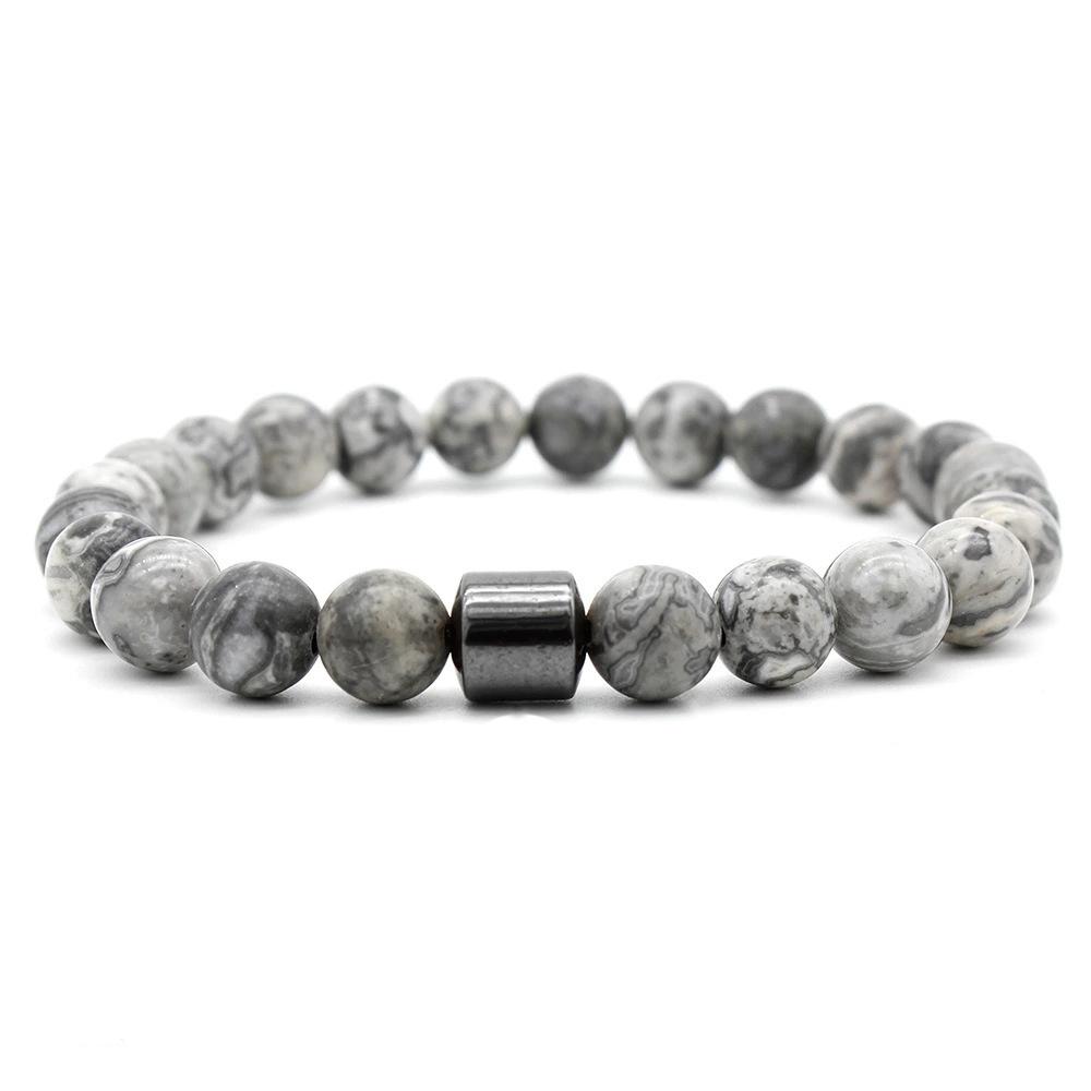 Tigeraugen Natursteinperlen Handarbeit Männer Magnetische Hämatit Accessoire Armbänder für Freund Vater Geschenk