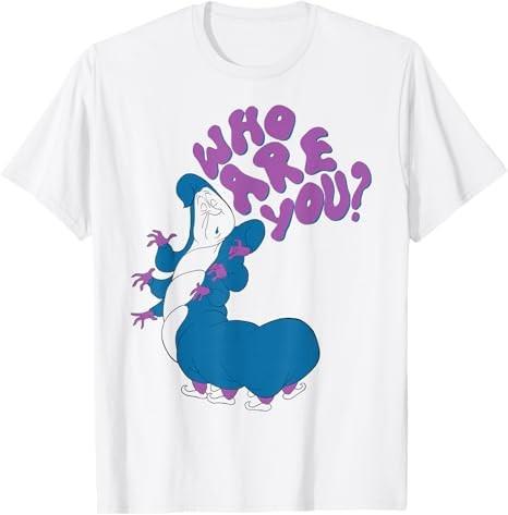 Alice In Wonderland Caterpillar Who Are You White TShirt S