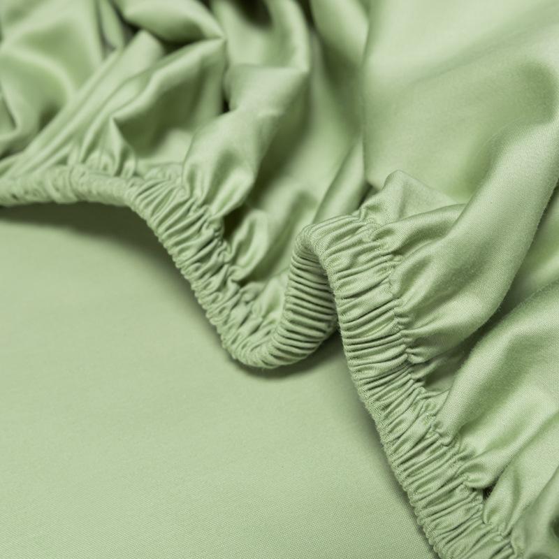 Neues Einzelbettlaken aus doppelsträngiger langstapeliger Baumwolle mit 100 Fäden, einfarbig, leichter Luxus-Matratzenschutzbezug