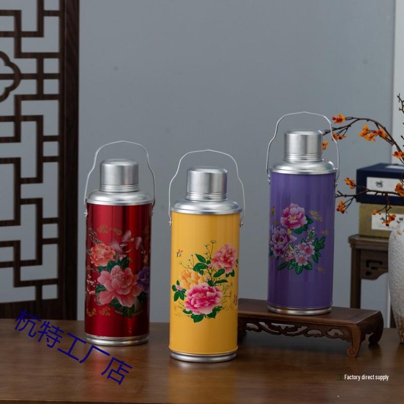 Vintage Chinese-Style Hot Water Bottle: Classic Handheld Thermos for Home & Wedding