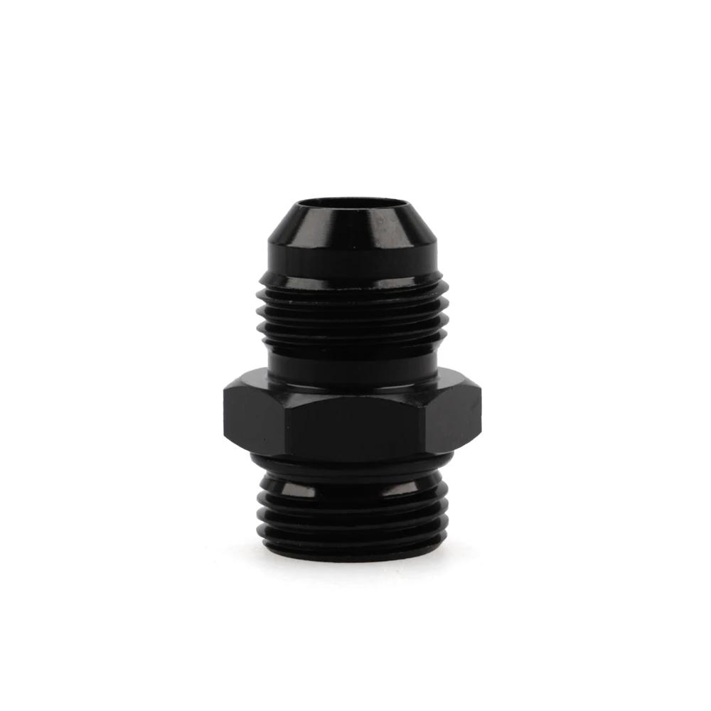 Male Adapter AN6 6AN Fitting Black ORB-6 /-10 /-10 O-ring Boss to AN8 8AN AN1010/ 6061-T6 aluminum  Flare fiting Car Accessories