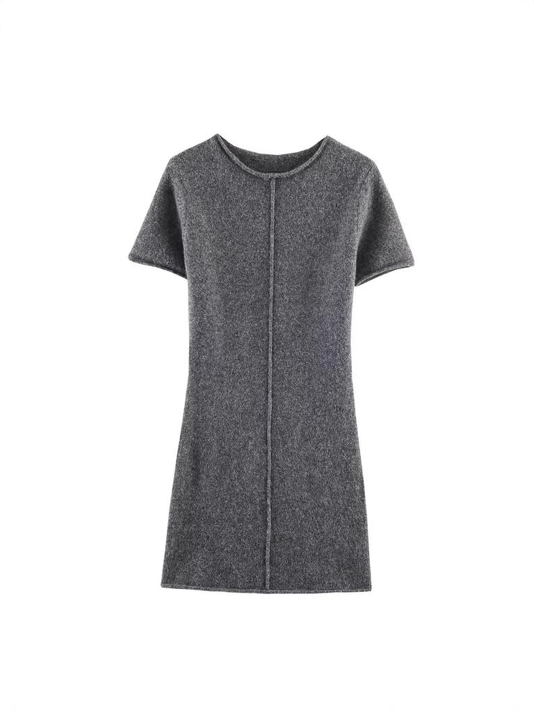 2025 Autumn/Winter Elegant Women's Knit Dress with Waist-Cinching Design