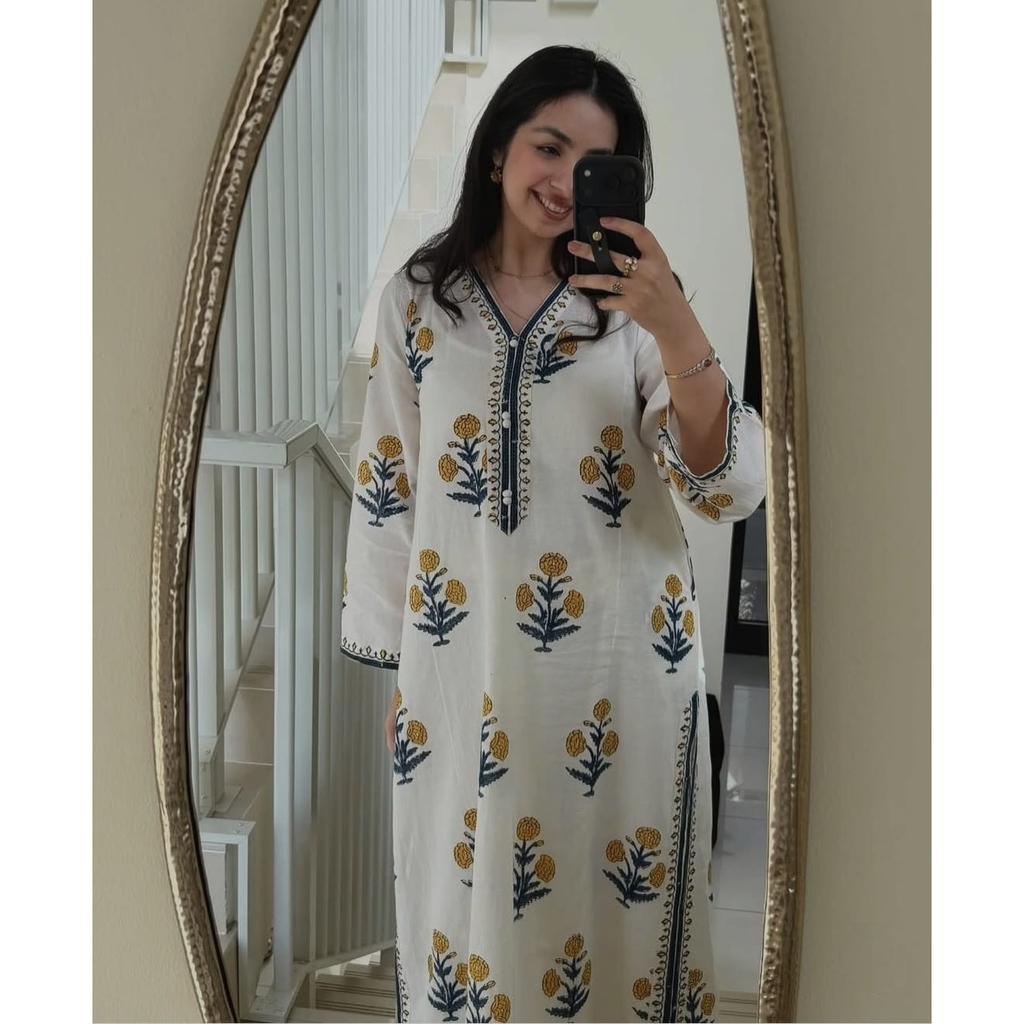 Hand Block Printed Women's Kurti Pant Set Paksiatni Designer Ethnic Kurta Set