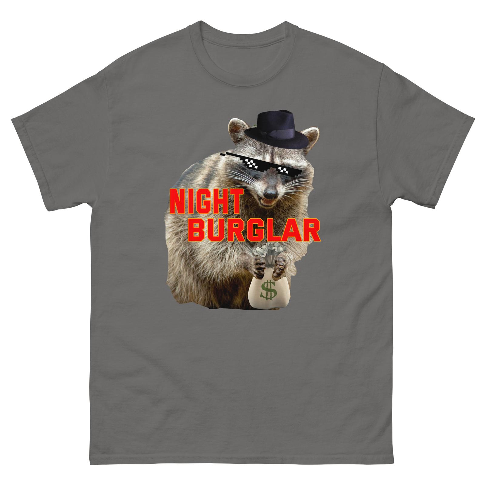 Night Burglar Racoon T-shirt, Trash Panda Thief, Funny T-shirt Design, Racoon XXL