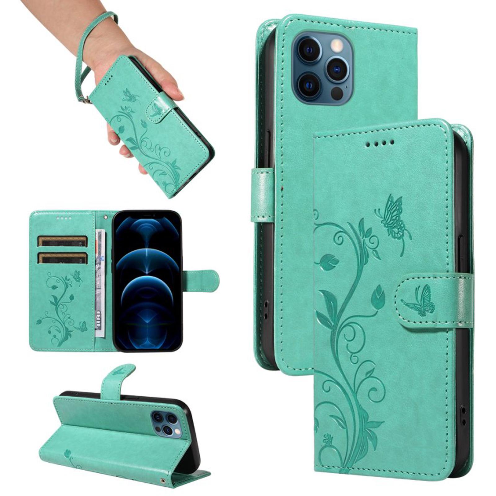 

Чехол-книжка с отделением для карт в виде дерева, кожаный кошелек-чехол для телефона для iPhone 16E 16 Pro Max 15 14 Plus 13 12 Mini 11 X XS XR SE2 SE3 8 7 6s iPhone X(XS) зелёный