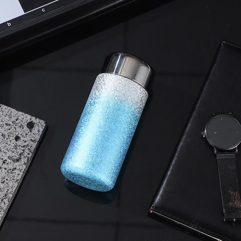 New High-end Pocket Titanium Cup Outdoor Portable Mini Thermos Cup High Value Gradual Change Color Gift Water Cup