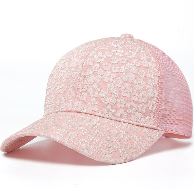 

CNTANG 2024 New Print Mesh Caps Fashion Women Baseball Cap Summer Outdoor Casual Sun Hat For Female Hip Hop Girls Snapback Adjustable розовый