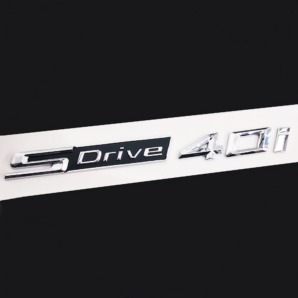 Car SDrive 45i 40i 30i Lettering Emblems Chorm 3D Badges Sticker Silver Accessories For BMW SDrive 45i 40i 30i