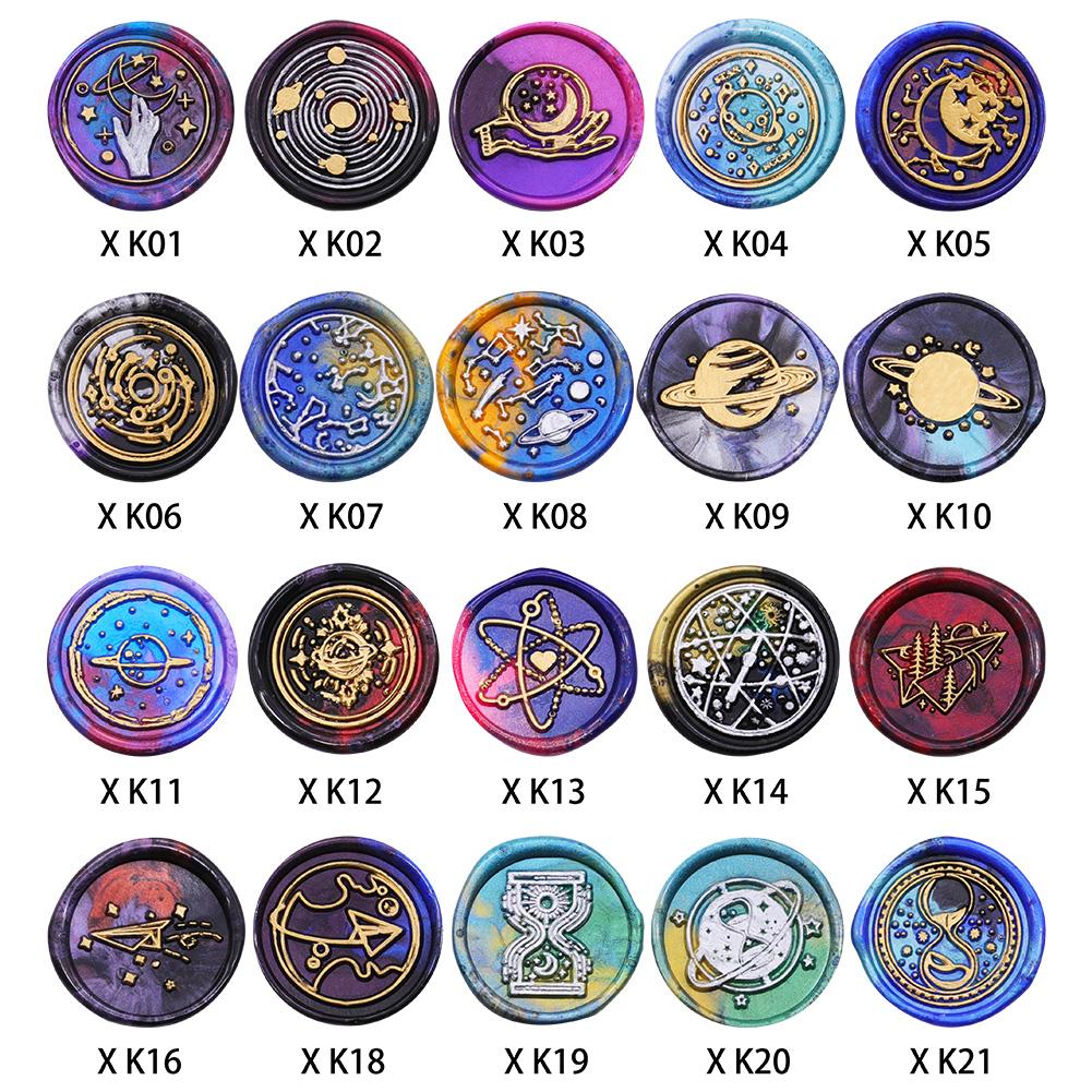 Selo de cera de céu estrelado retrô cabeça de carimbo de fogo tinta para cartão faça você mesmo envelopes selos