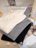 Women's Grey Cable Knit Polo Turtleneck Sweater, New Autumn/Winter 2025, Long Sleeve Short Base Layer Top.