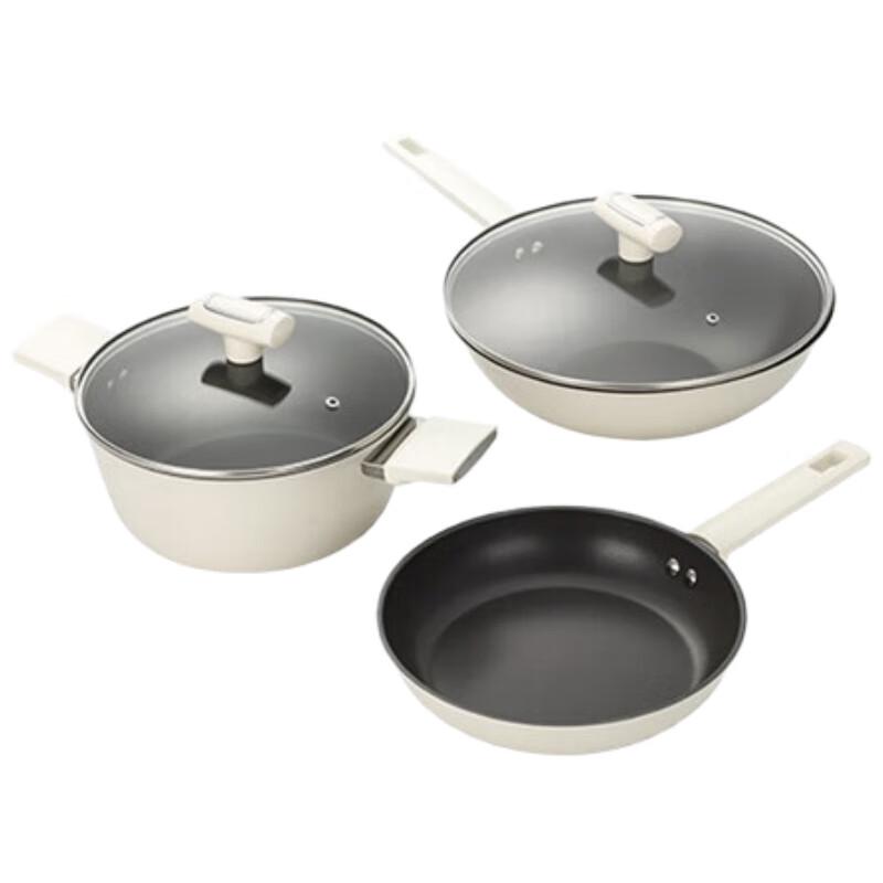 Baizao Yuèyíng Non-stick Fine Iron 3-Piece Cookware Set