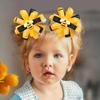 1Pair Cute Flower Ribbon Bows Hair Clip For Women Girls Sweet Style Accessory Hairpin Party Hairpieces For Daily Wear