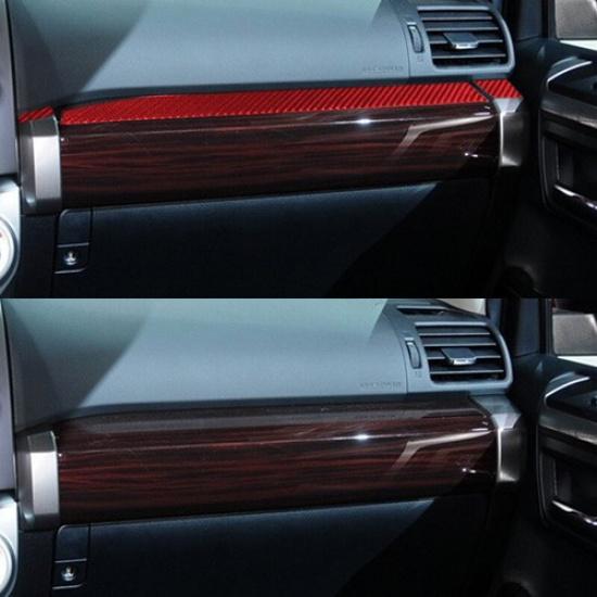 4x Red Carbon Fiber Car Central Dashboard Panel Sticker For Toyota 4Runner 10-20