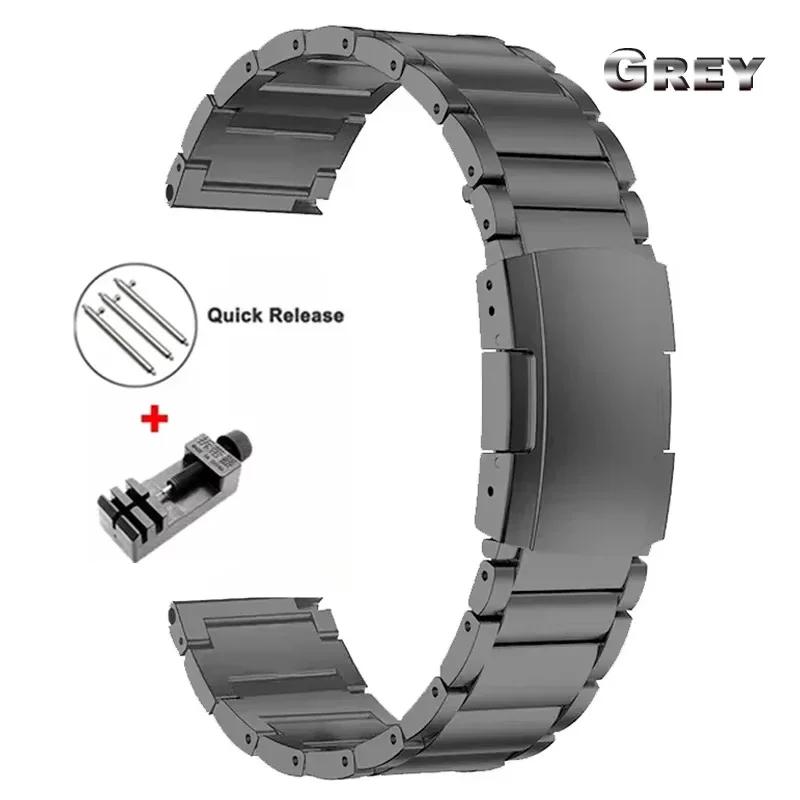 22mm Luxury Titanium Strap For Huawei Watch5/GT5Pro GT4/4Pro 46 Band For Samsung Watch 46mm 3 45mm Bracelet For Amazfit GTR 47mm