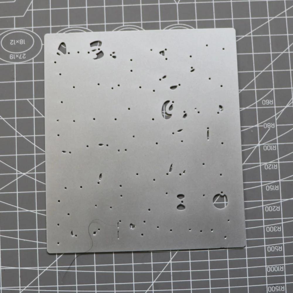 Rectangular Frame Numeric Symbols Frame Metal Silvery Stencil Embossing Cutting Dies For Diy Scrapbooking Paper Album Cards Making