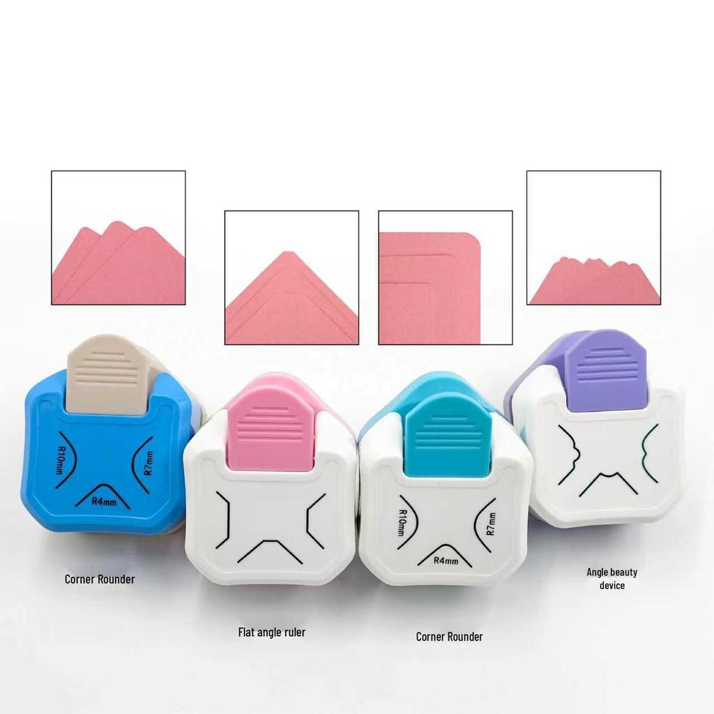 Three-in-One Multi-Angle Corner Trimmer: Flower, Flat, Round Cutter for Cards and Paper